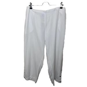 NWT CMC by Color Me 100% Cotton Pull On Cropped Pants Women’s Sz XL White